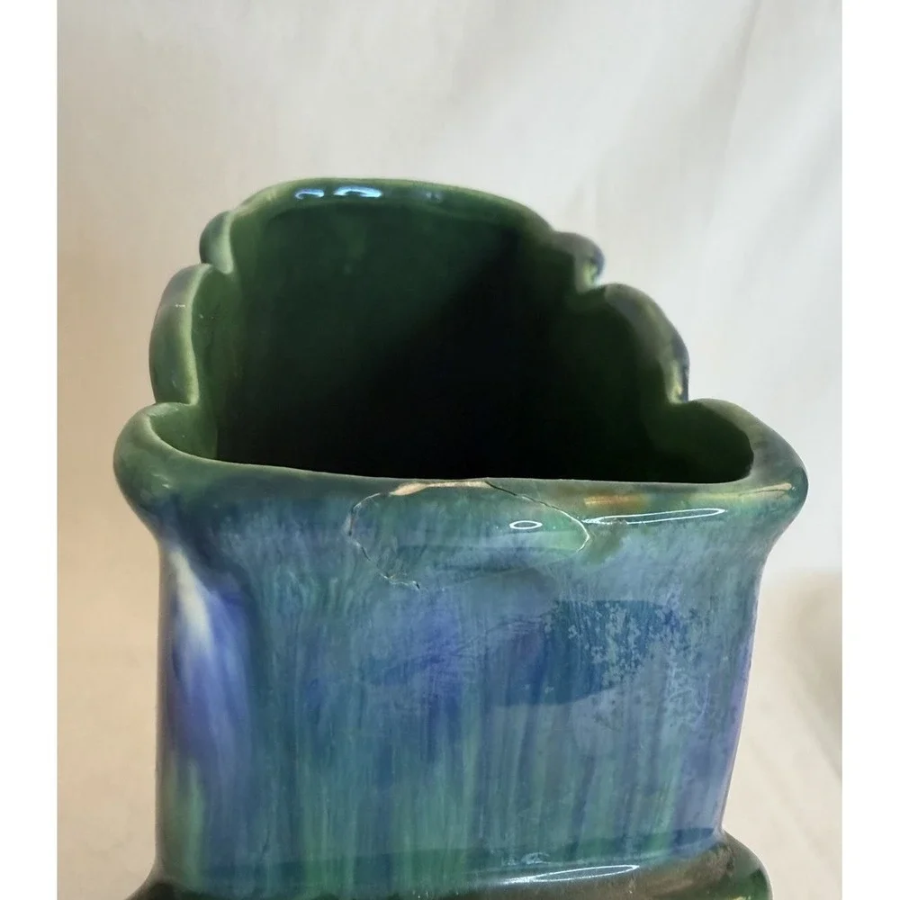 Vintage Royal Haeger Sculptural Tulip Rectangular Vase 8
